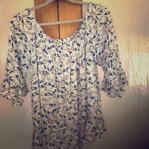 Beach Lunch Lounge trapeze floral blouse